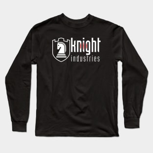 Knight Industries - White Long Sleeve T-Shirt